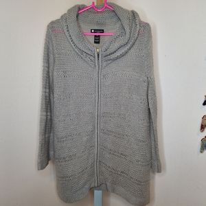 Valerie Bertinelli Knit Zipper Cardigan